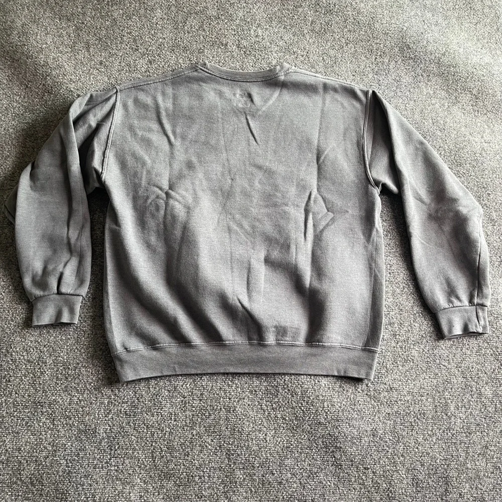 Fruit of the Loom‎ Mens Crewneck Sweatshirt Large Charcoal Grey Faded Fleece